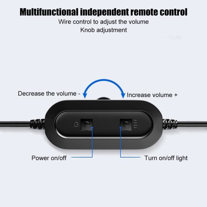 Subwoofer, suono stereo, lettore musicale con luce blu colorata e accattivante, soundbox portatile USB 2.1 per PC