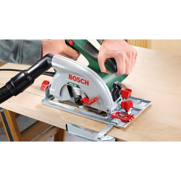 BOSCH PKS 55A 1200W Circular Saw, 160mm + Dust Collection Case - 0603501000