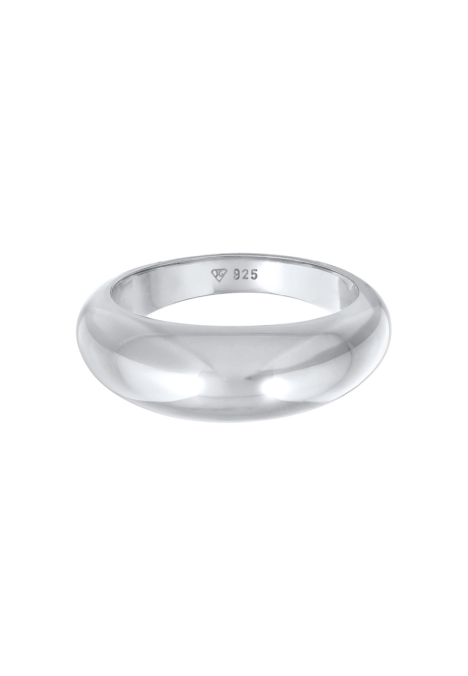 Elli PREMIUM Elli PREMIUM Bague Femmes Bande Chunky Intemporelle en argent sterling 925 rhodié