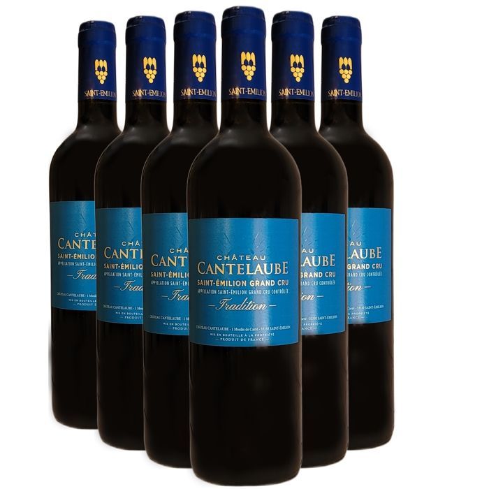 Château Cantelaube Saint-Emilion Grand Cru Tradition 2020 - Vino Tinto Burdeos (6x75cl)