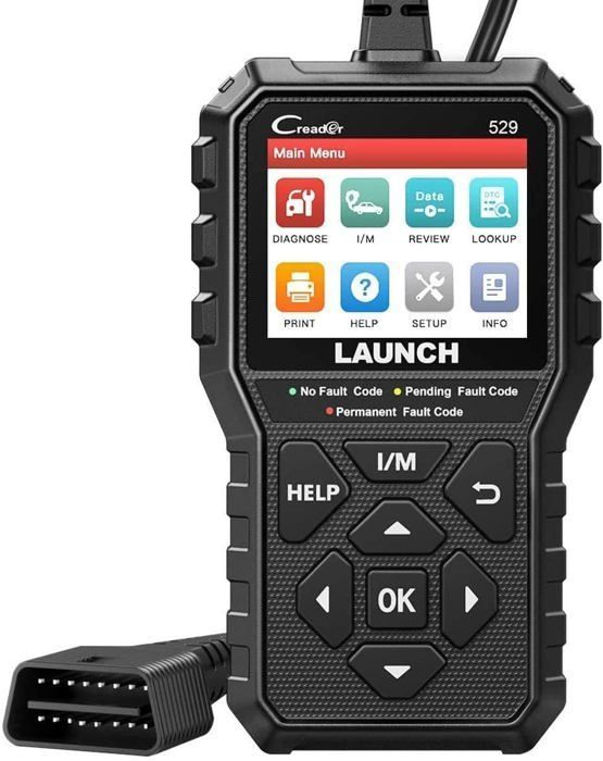 LAUNCH CR529 OBD2-scanner, Frans autodiagnoseapparaat, geavanceerde versie van de CR319 met AutoVIN en DTC-opzoekfunctie.