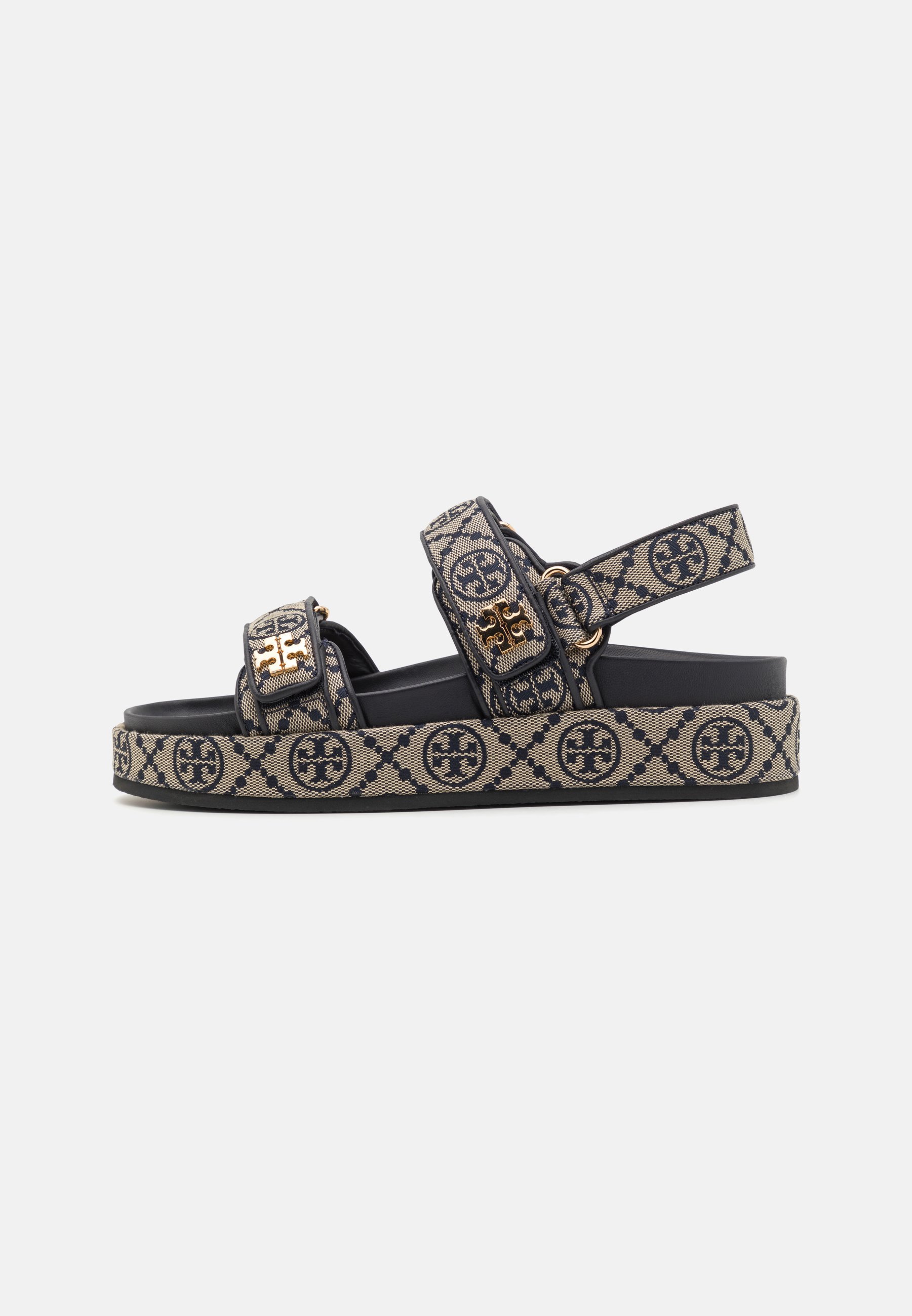 Tory Burch MONOGRAM KIRA SPORT - Sandales à plateforme - bleu marine parfait