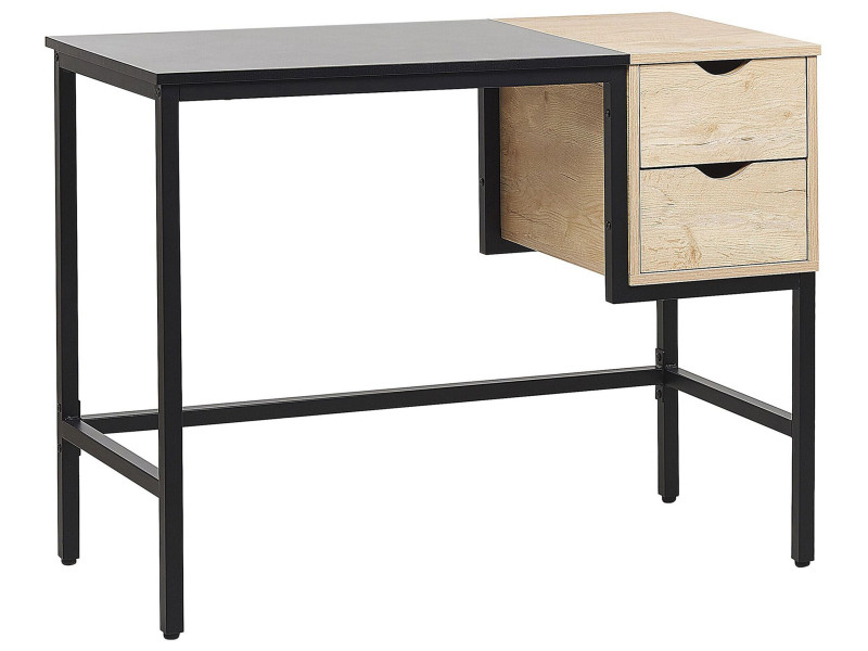 Biurko komputerowe dwie szuflady 100x48 czarne