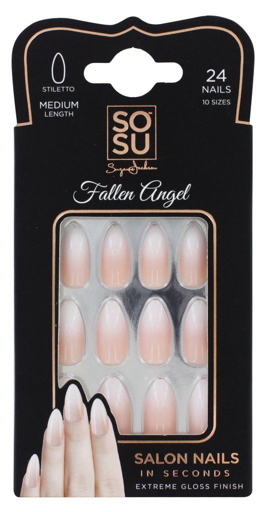 „Fallen Angel Stiletto“ prispaudžiami nagai Prispaudžiami nagai