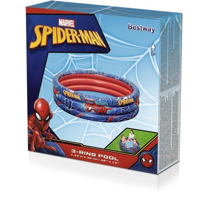 Opblaasbaar kinderzwembadje Bestway Spiderman, 122 x 30 cm