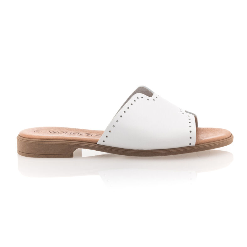 Zuecos/mules blancos para mujer