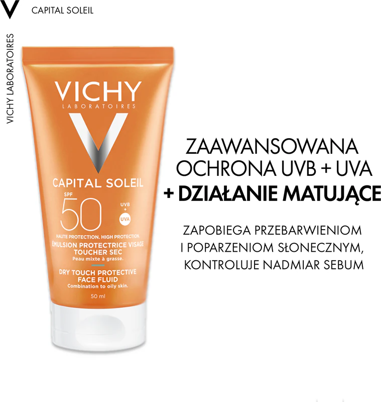 Vichy Capital Soleil Idéal Soleil Fluido Matificante Protetor para o Rosto FPS 50