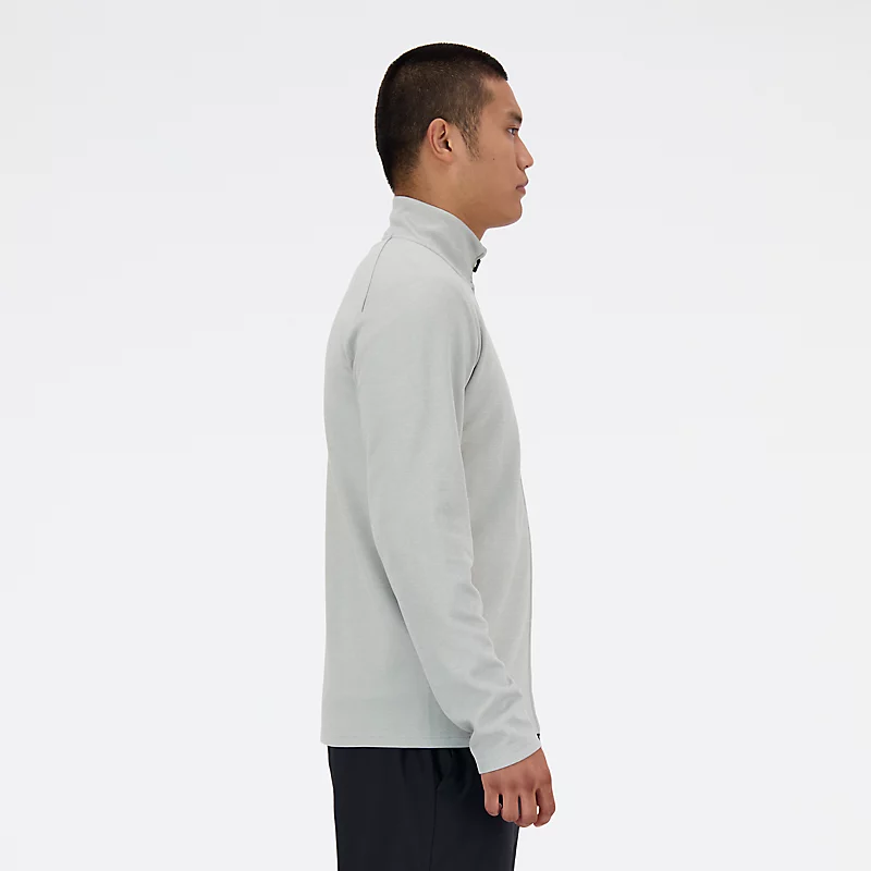 Heren Tech Knit Sweatshirt met rits - ATHLETIC GRAY