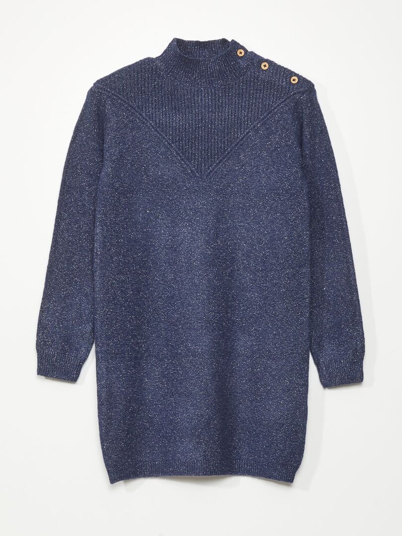 Sweter z golfem - CZARNY