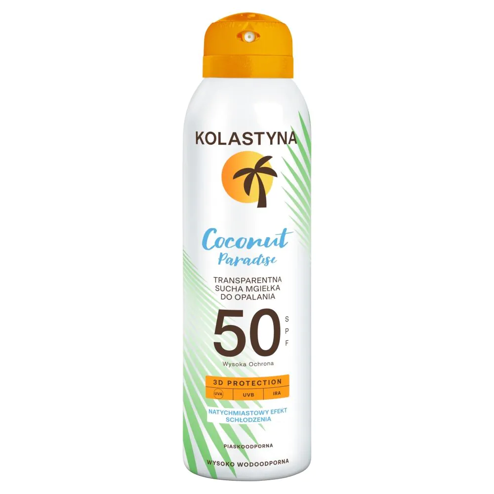 Kolastyna Sun Coconut Paradise SPF50 - transparentna sucha Mgiełka ochronna SPF 50 150 ml