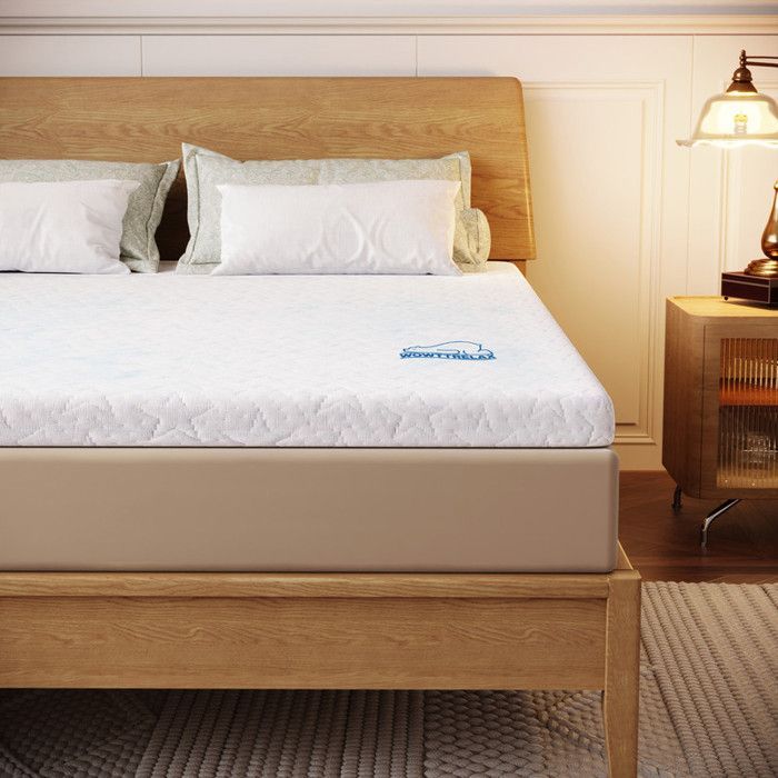 Colchón doble de 140x190 cm - Espuma viscoelástica - Cubrecolchón de 6 cm de grosor - Cubrecolchón para adultos con funda extraíble y lavable.