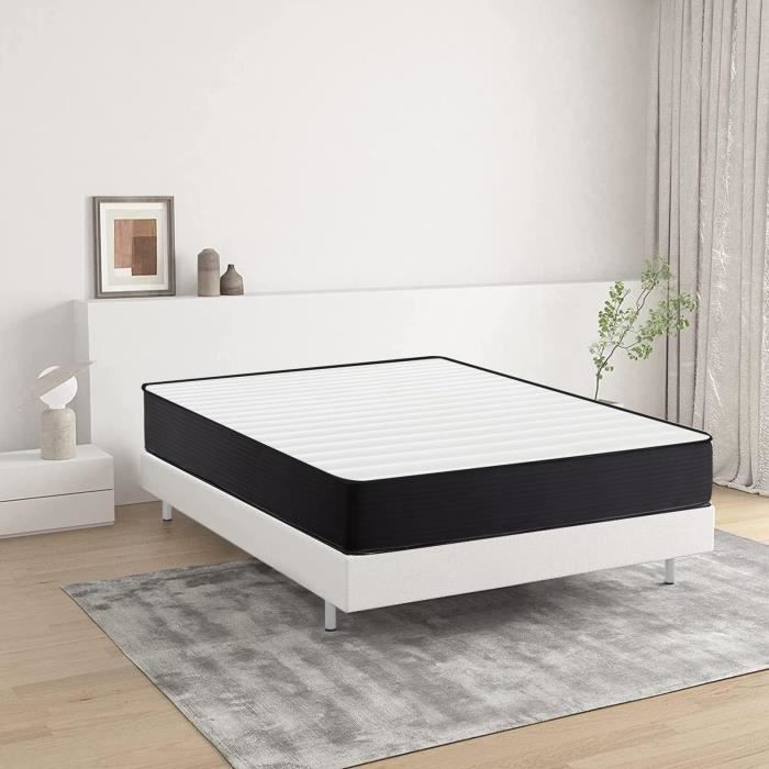 140x190cm Mattress and Bed Base Set - Frixovel 140x190 Bed with Bed Base and Mattress - 140x190x26 Mattress - 140x190 Upholstered Bed Base