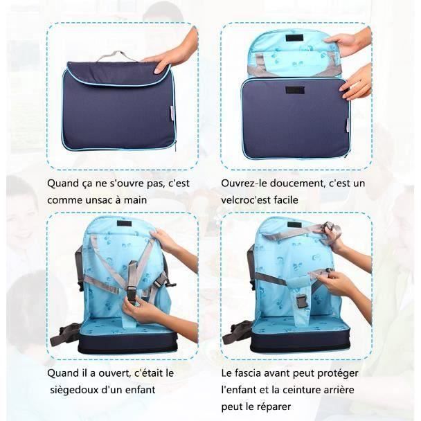 Cuscino per seggiolone pieghevole Perfect-Folding Booster Seat con cintura di sicurezza a 5 punti per bambini, colore giallo.