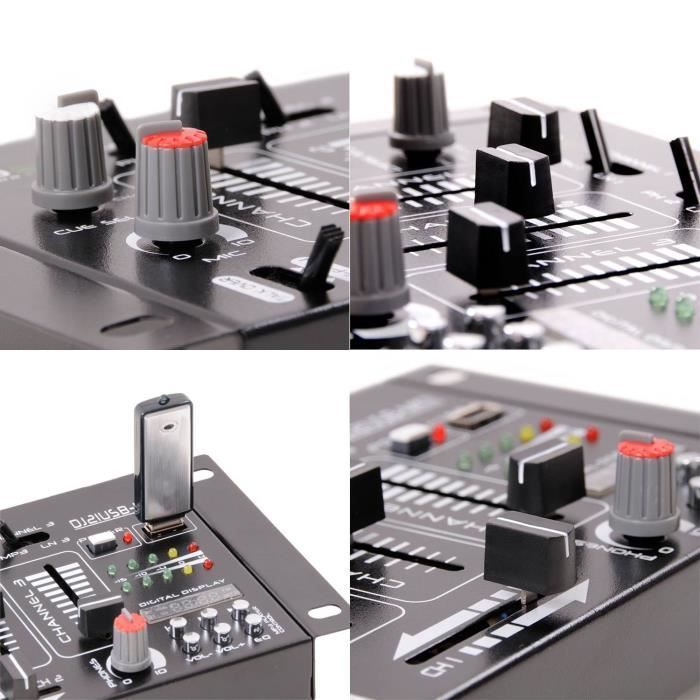 Kit Table de Mixage DJ21 USB Bluetooth + Casque SONO DJ + Micro