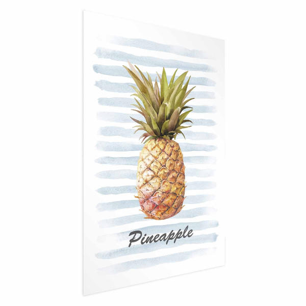 Plakat Ananas i paski 21x30 cm