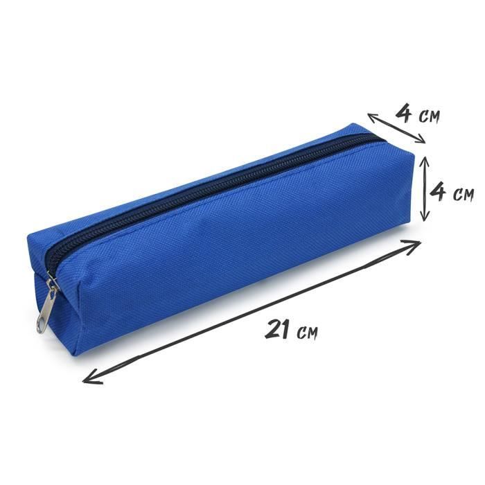 Pencil case - WAYTEX - Small rectangular size 21x4x4 cm - Blue
