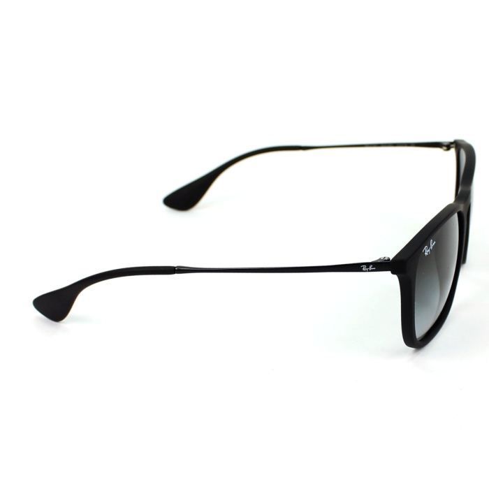 RAY BAN Lunettes de soleil Homme Modèle RB4187 - Catégorie 3 - Noir mat - Verres gris dégradés