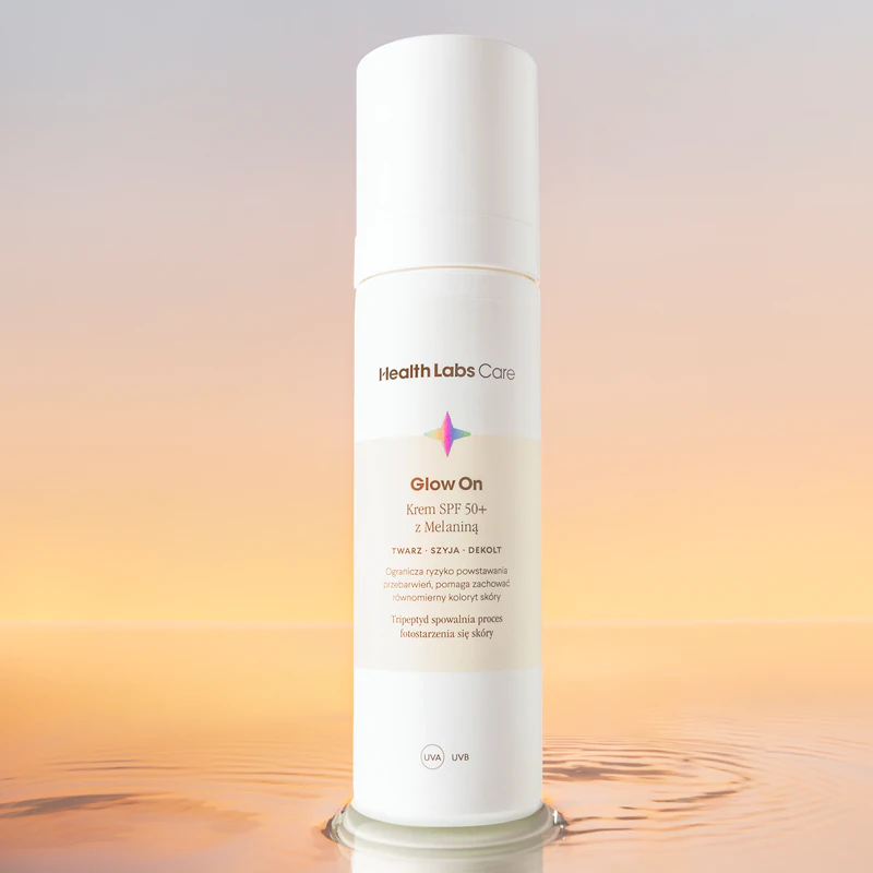 Creme hidratante facial Health Labs Care Glow On Cream FPS 50+ com Melanina FPS 50+
