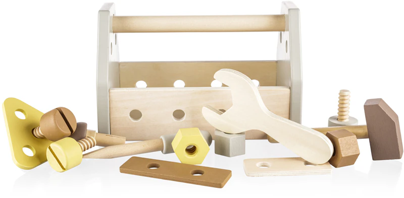 Zopa houten gereedschapskist gereedschapsset