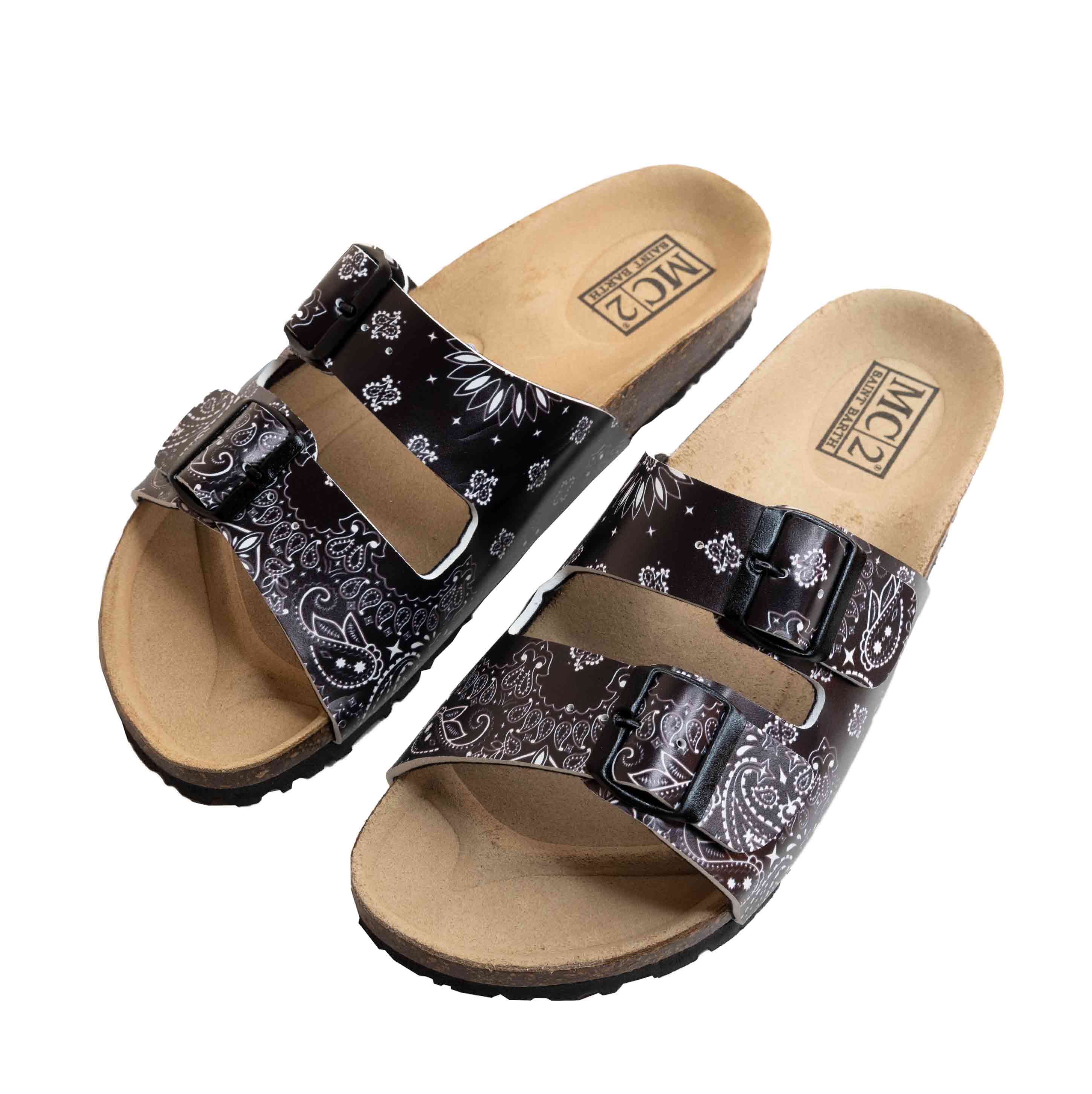 Sandalias negras de corcho para hombre