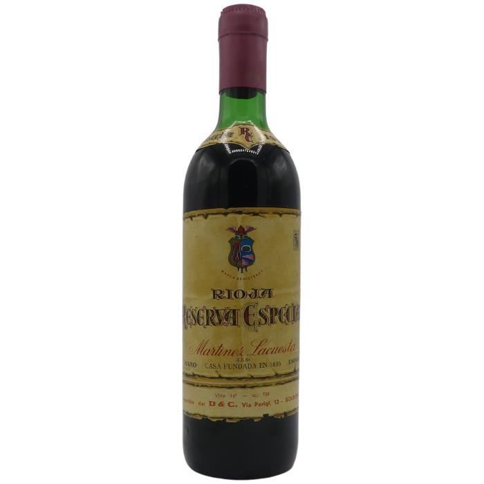 Rioja Reserva Especial Rouge 1922 - 75cl - Domaine Martinez Lacuesta - Vin DOC Rouge - Origine Espagne - Cépages Tempranillo,