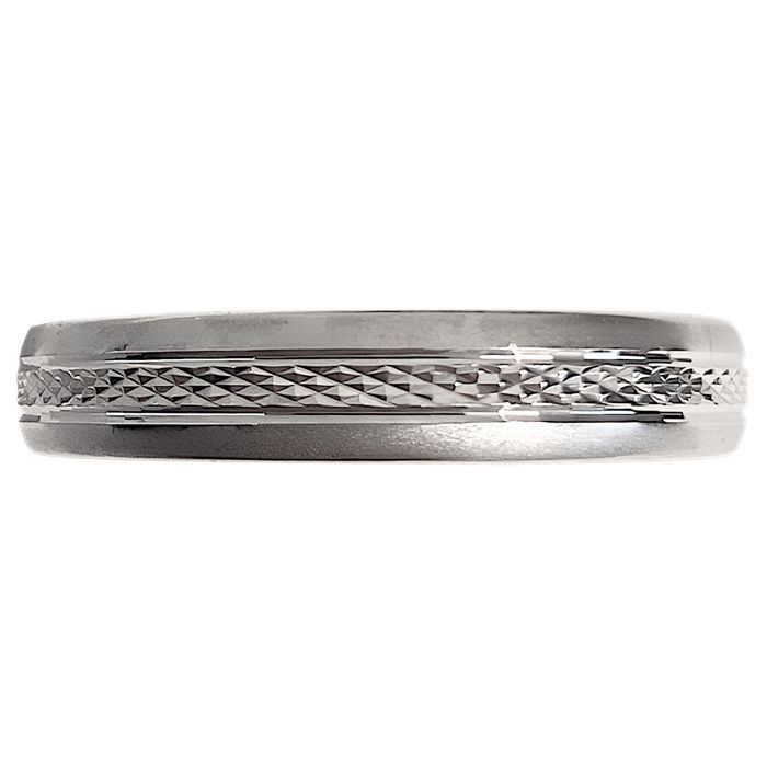 Fede nuziale da uomo in argento sterling 925 rodiato