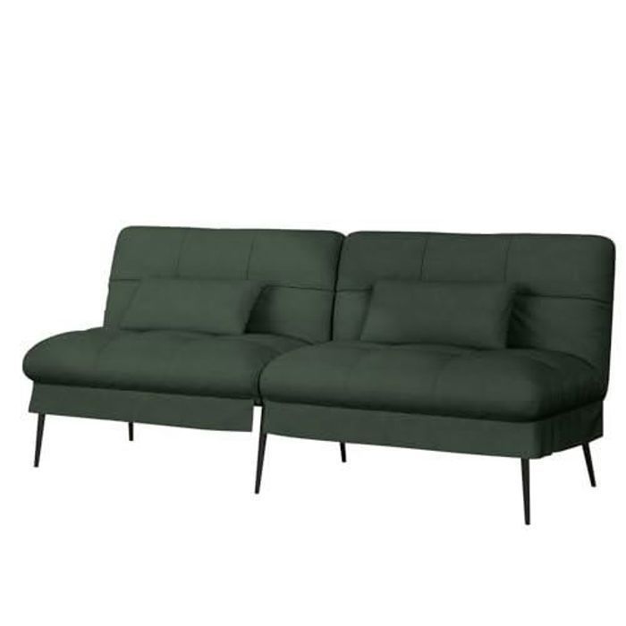 Canapé Convertible en Peluche, canape 3 Places, Style Moderne,Pieds en métal 174 * 51 * 72cm, Vert