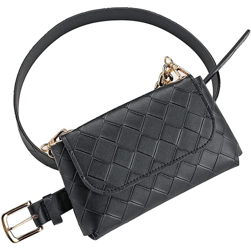 Sac banane femme, sac banane décontracté quatre saisons (noir), petit (1058)