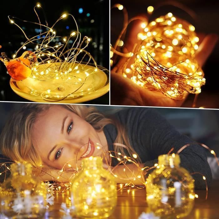 MTEVOTX Guirlande Lumineuse Exterieur , Guirlande solaire,IP65 Étanche, 22m 200 LED 8 Modes , pour Jardin, Terrasse, Noël