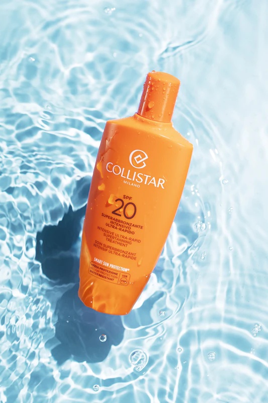 „Collistar Special Perfect Tan Intensive Ultra-Rapid Supertanning Treatment“ – priemonė, kuri pagreitina ir prailgina įdegį, SPF 20.