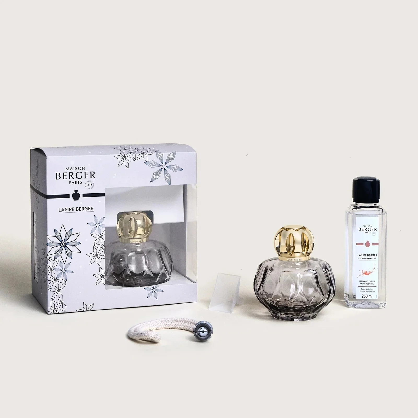Lampe Cofanetto Rosalie Grigia - Cofanetto con Lampada, Lampada Catalitica, Profumo per Lampada Catalitica