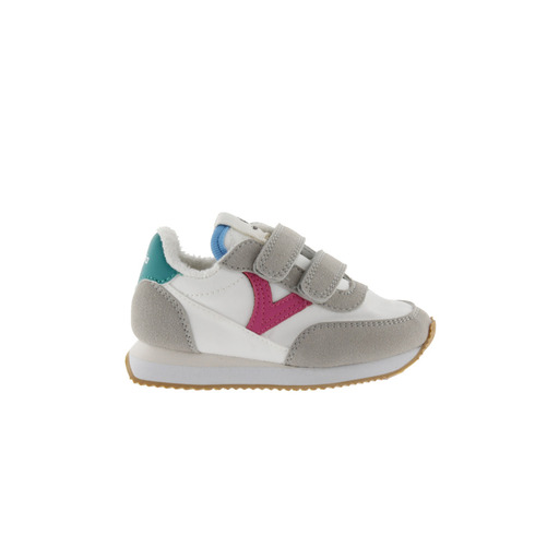 Victoria Astro Kids Nylon Sneakers with Colored Pieces and Double Velcro Closure