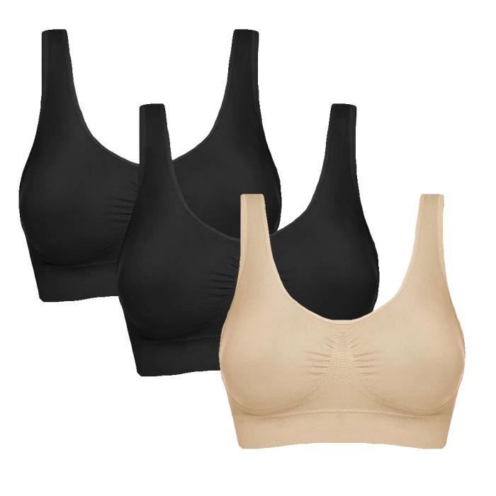 Plus Size Women's Sports Bra - Brand Name - 3 Pack - Good Elasticity - Seamless
