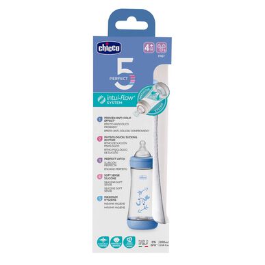 Chicco Perfect 5 Fast Flow kūdikių buteliukas, 300 ml