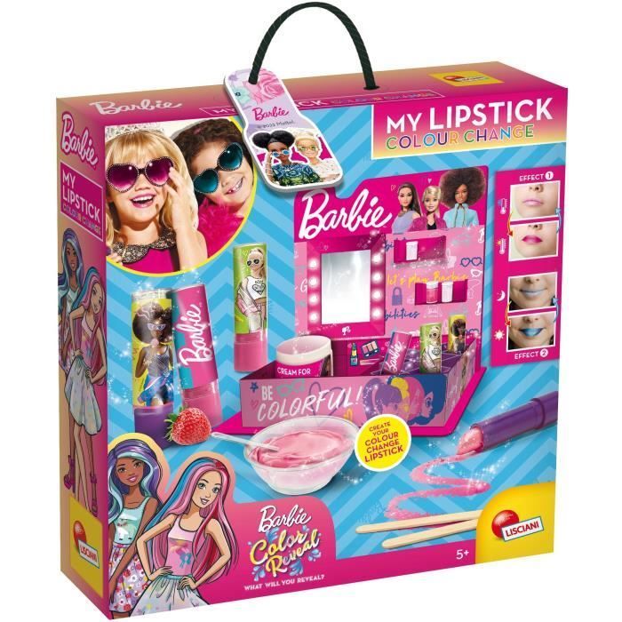 Rouge à lèvres à personnaliser - Barbie - LISCIANI GIOCHI - Enfant - Blanc - Arômes naturels