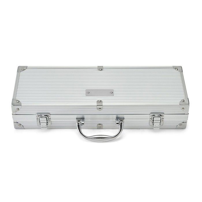 Plancha Barbecue Utensils - Stainless Steel - Metal Case - 5 Accessories - Durable - Practical