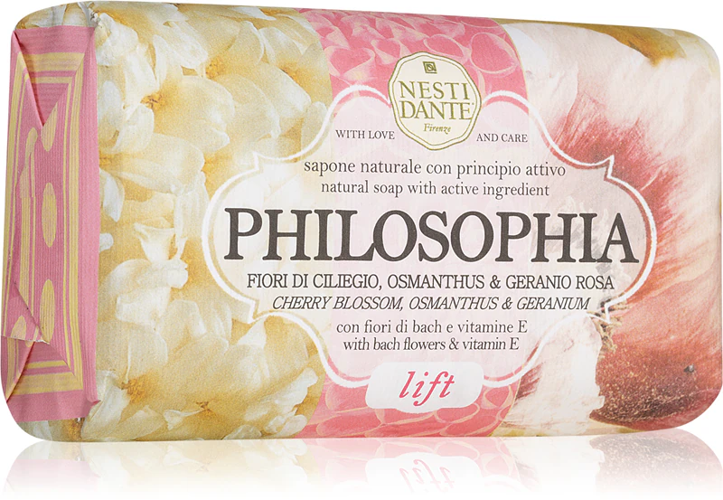 Prírodné mydlo Nesti Dante Philosophia Lift s Bachovými kvetmi a vitamínmi A + E