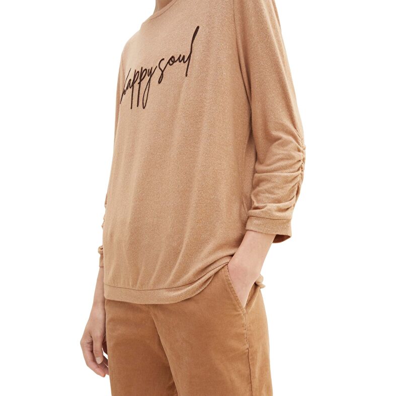 Maglietta da donna beige