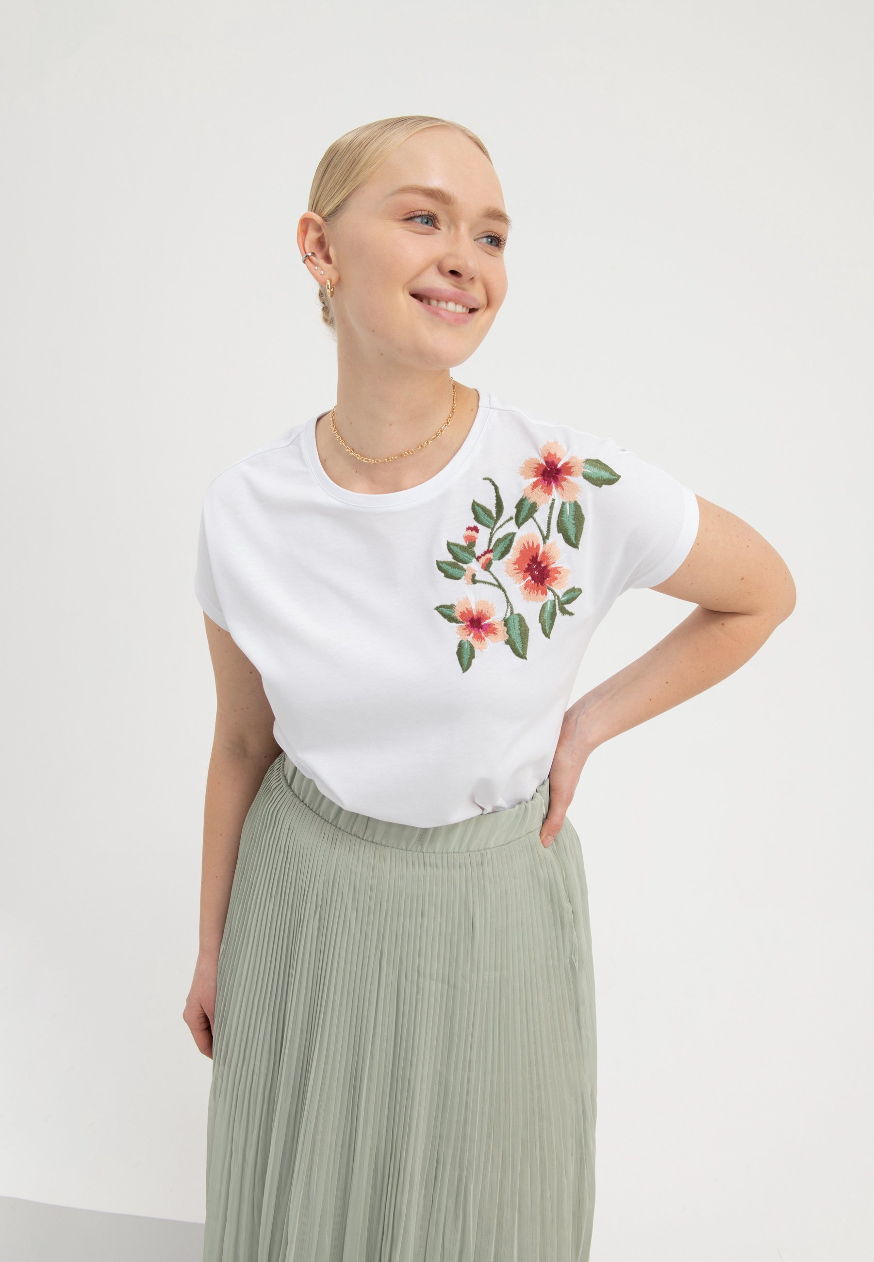 T-shirt met Anna Field-print - wit