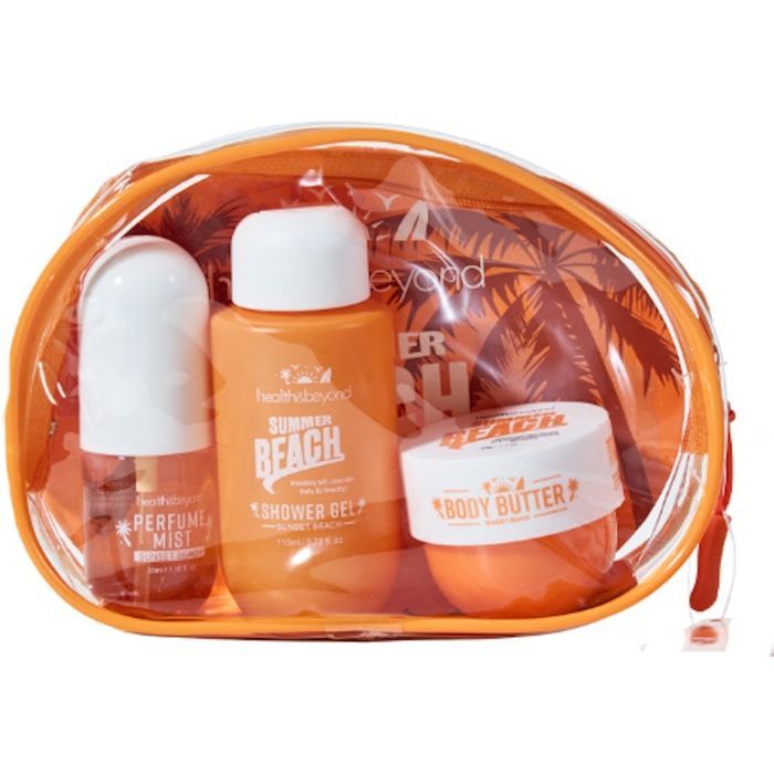 Coffret trio - SUMMERBEACH Sunset Beach - Brume parfumée 35ml - Beurre corporel 50ml - Gel douche 110ml