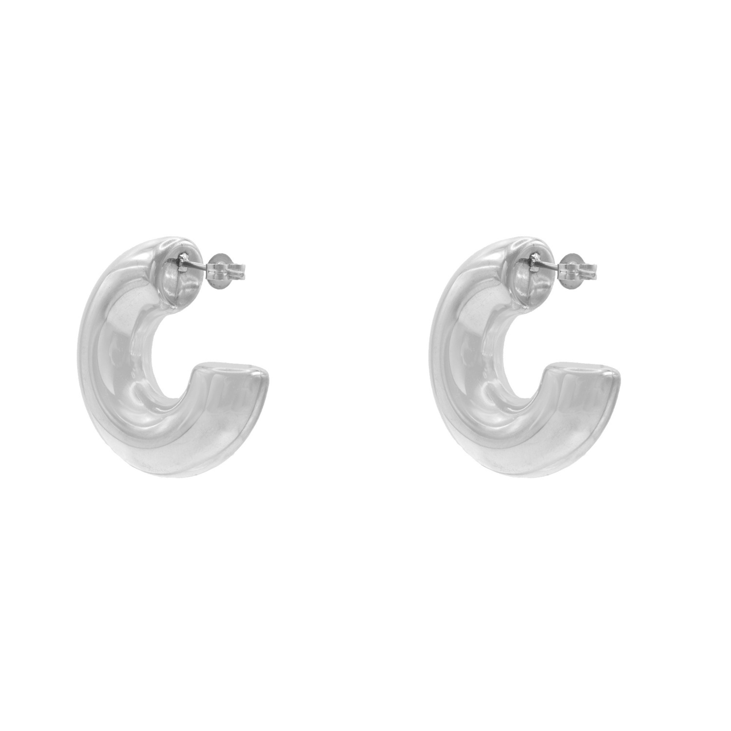 Heideman Boucles d'oreille Agrip couleur argentée polie