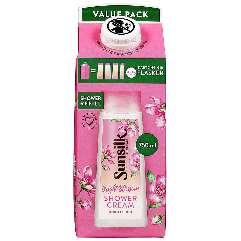 Sunsilk dusjsåpe 750 ml refill Bright Blossom Sunsilk
