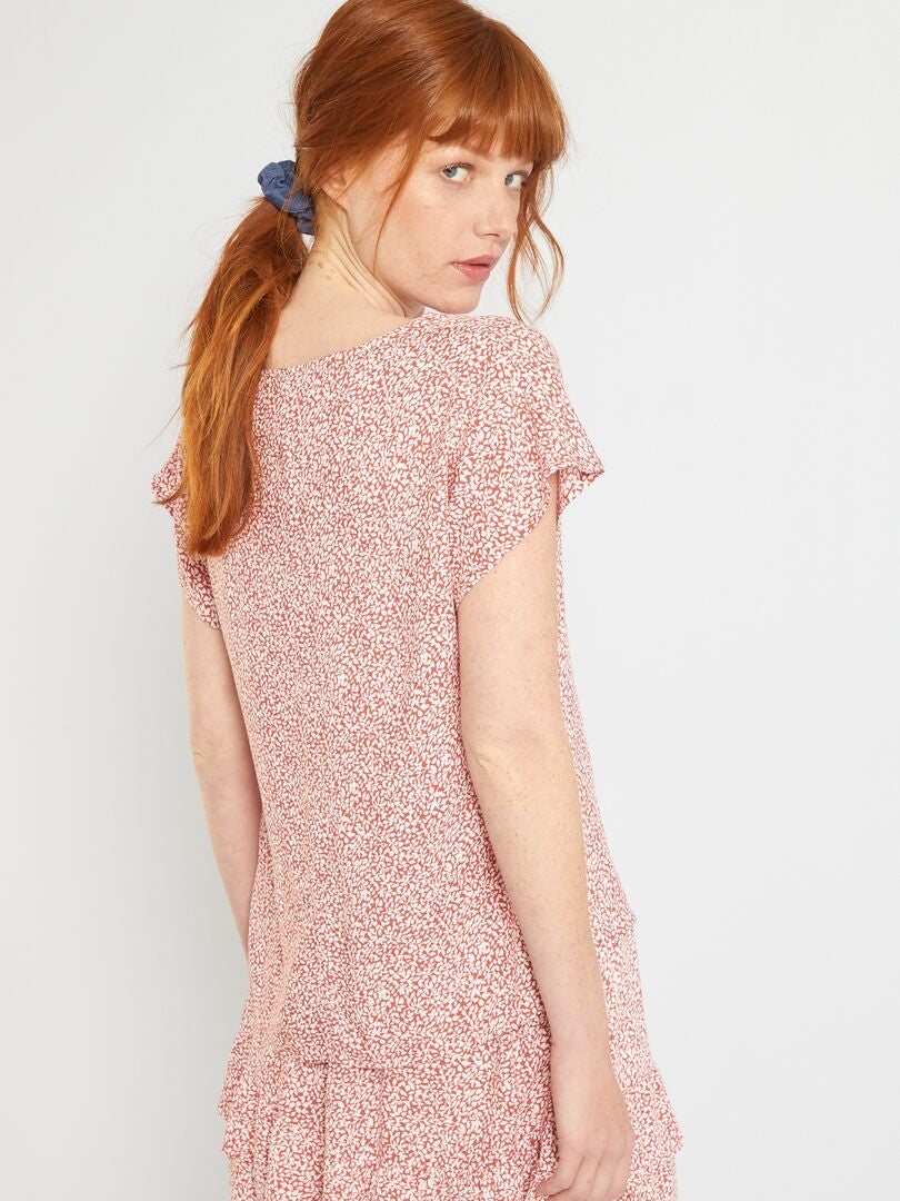 JDY Bloemenblouse - ORANJE