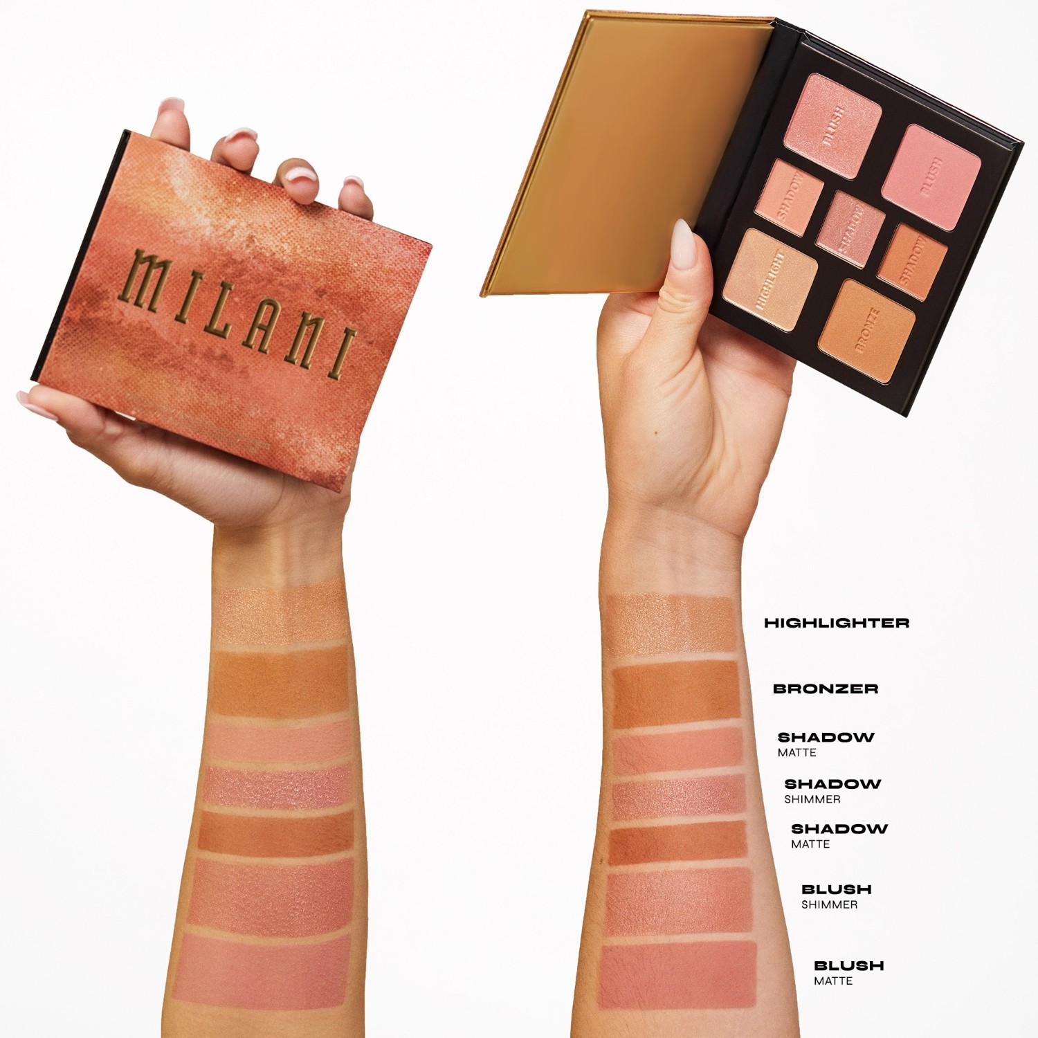 Paleta očných tieňov Milani Complete na oči, líca a tvár – 18,48 g