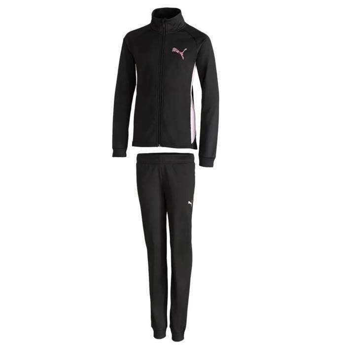Chándal Puma para niña, negro/rosa, modelo SG, de punto.