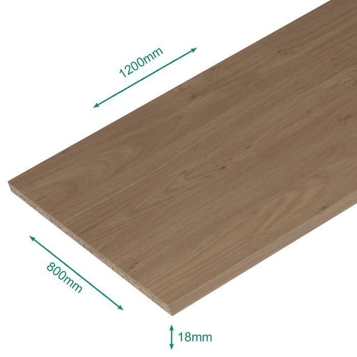 Tablero de melamina de roble francés 327 1200 x 800 x 18 mm - PEFC 70% FORESTEA Dimensiones: 1200 mm x 800 mm x 18 mm