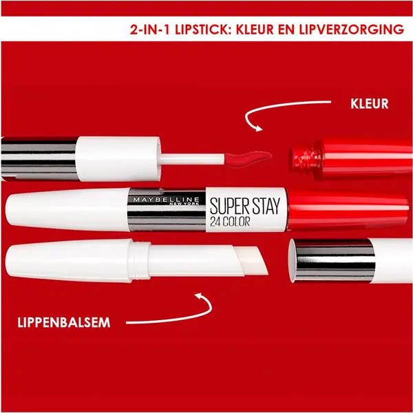 „Maybelline New York Superstay 24h 185 Rose Dust“ lūpų dažai<br>