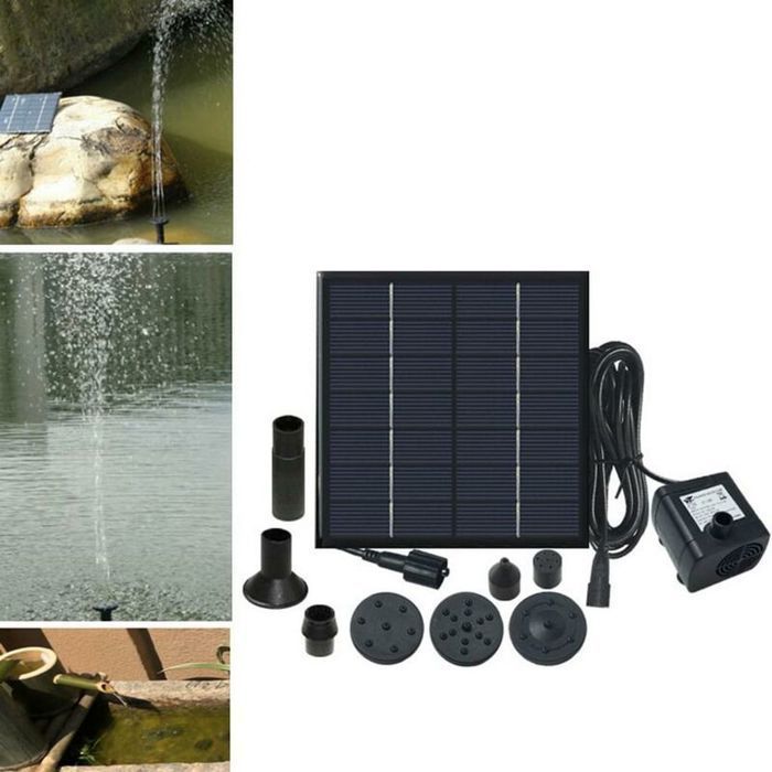 Zonne-energiepomp voor vijvers, fontein op zonne-energie, waterpartij, sierfontein, tuinfontein