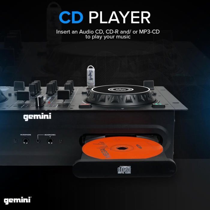 CDM-4000BT Player - GEMINI SOUND - USB/CD DJ - Bluetooth - Dual Decks - Economy