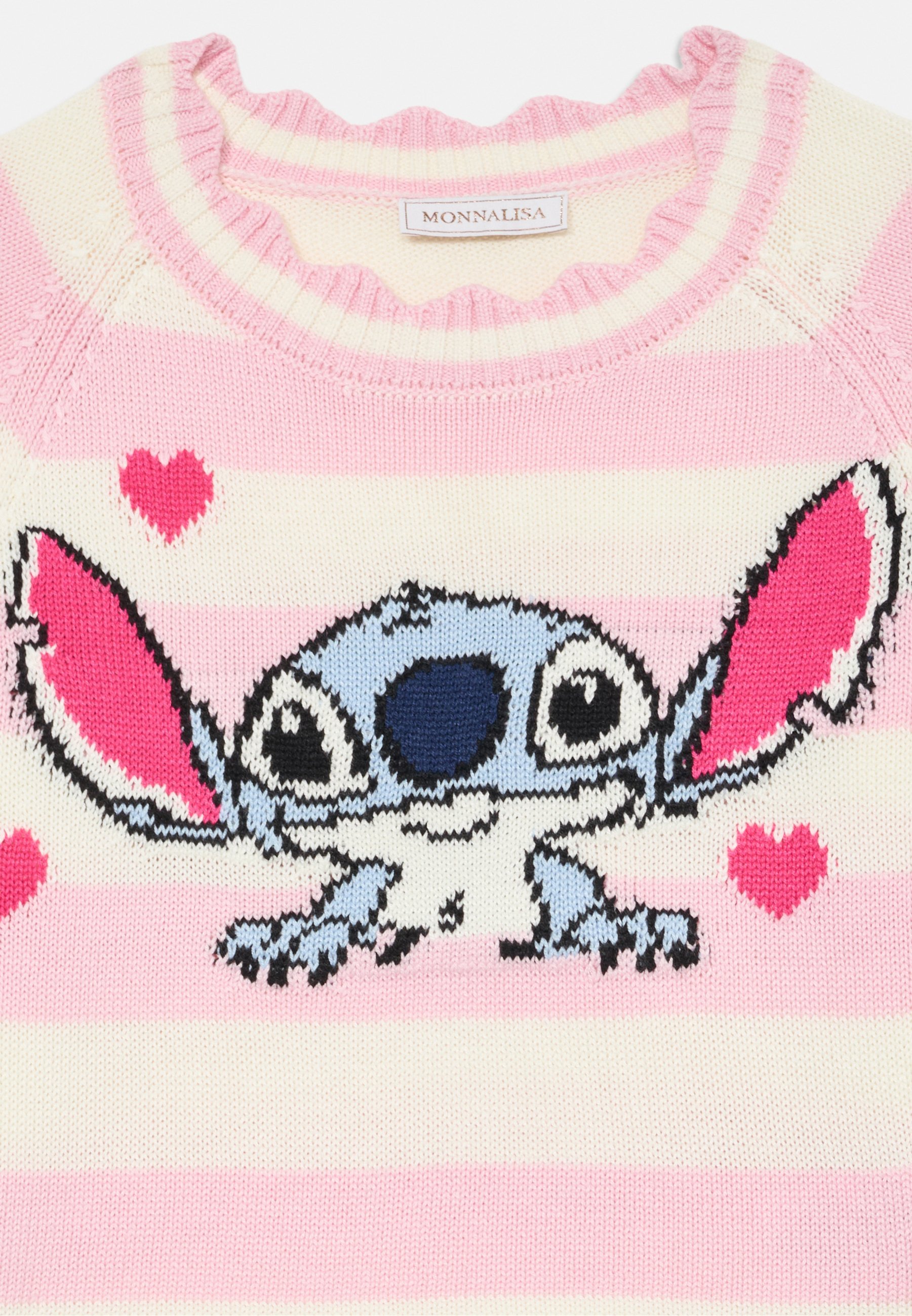 Monnalisa STITCH DISNEY STRIPES - Trui - crème/sprookjesachtig